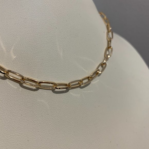 1 LEFT!!! STREET TALK GOLD CHAIN LINK NECKLACE - Picture 2 of 3